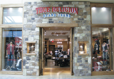 True Religion Brand Jeans storefront. Designer jeans in Scottsdale, ARIZONA