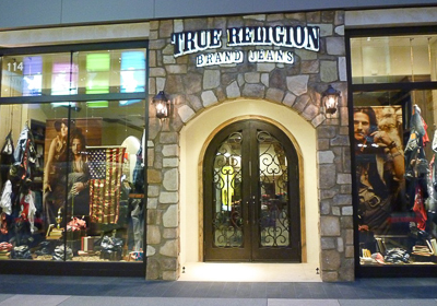 True Religion Brand Jeans storefront. Designer jeans in Santa Monica, CALIFORNIA